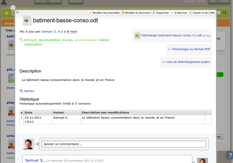 La popup s'affiche par dessus la sélection, sans quitter la page.