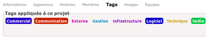 appliquez des tags à vos projets pour les classer rapidement ...